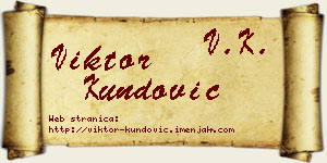 Viktor Kundović vizit kartica